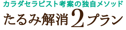 深部から体ゆるめる カラダセラピスト考案の独自メソッド たるみ解消2プラン